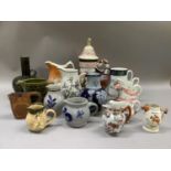 A collection of 19th century and later jugs