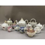 A collection of Victorian and later teapots