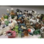 A large quantity of animal figures