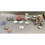 Chinese and Japanese ceramics and ornaments including figure of Buddha, ginger jars, vases,