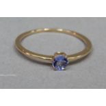 A tanzanite single stone ring in 9ct gold