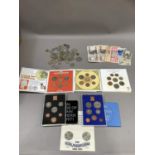 Three UK brilliant uncirculated coin sets dated 1985, 1986 and 1987 together with 1971 and 1977