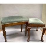 Two mahogany stools