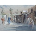 ARR James Barrie Haste (1913-2011), Arab market scene, watercolour heightened white, signed to lower