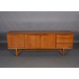 A Morris of Glasgow eight piece teak dining suite c.1969 comprising sideboard fitted with three