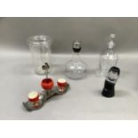 Menu Norm wine carafe, 20cm high, a wine funnel, a glass decanter, bottle cooler and a Bonzer