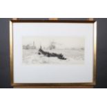 BY AND AFTER WILLIAM LIONEL WYLLIE (1851-1931), Tynemouth, drypoint etching, signed in pencil to the