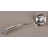 AN EARLY 19TH CENTURY SCOTTISH SILVER BRANDY LADLE, J.W Howden & Co and Alexander Henderson,