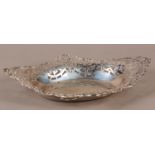 AN EDWARD VII SILVER FRUIT DISH, The Alexander Clark Manu. Co., Sheffield 1907, of quatrefoil