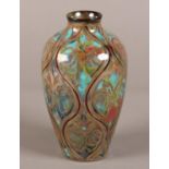 A ROYAL LANCASTRIAN LUSTRE VASE BY WM. S. MYCOCK (1872-1950), shape no. 2619, in shades of
