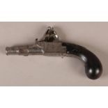 AN EARLY 19TH CENTURY FRENCH FLINTLOCK POCKET PISTOL by Puitorcat, Du Roy Paris, 99 gauge (9.17mm)