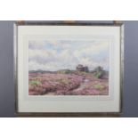 FLORENCE RAINGILL WALKER (fl.1934-1937) Heather Time, Brimham Rocks, Nidderdale, watercolour, signed