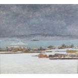 ARR RICHARD EURICH OBE R.A (1903-1992), Southampton Water, shipping at night seen across snow