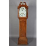 AN EARLY 19TH CENTURY LONGCASE CLOCK BY S.W. ATKINSON OF BRIDLINGTON, the 13inch enamel dial painted