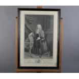 AFTER A RAMSAY, The Right Hon. Philip Lord Hardwicke, portrait, standing engraving, Hogarth frame,