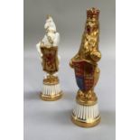 TWO MINTON CHINA MODELS of The Lion of England and the Unicorn of Scotland, after the models by
