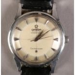 AN OMEGA CONSTELLATION AUTOMATIC WRIST WATCH c.1960 in stainless steel screw back case with