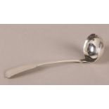 A MID 19TH CENTURY SCOTTISH SILVER BRANDY LADLE, possibly Alexander Coghill, Glasgow 1850