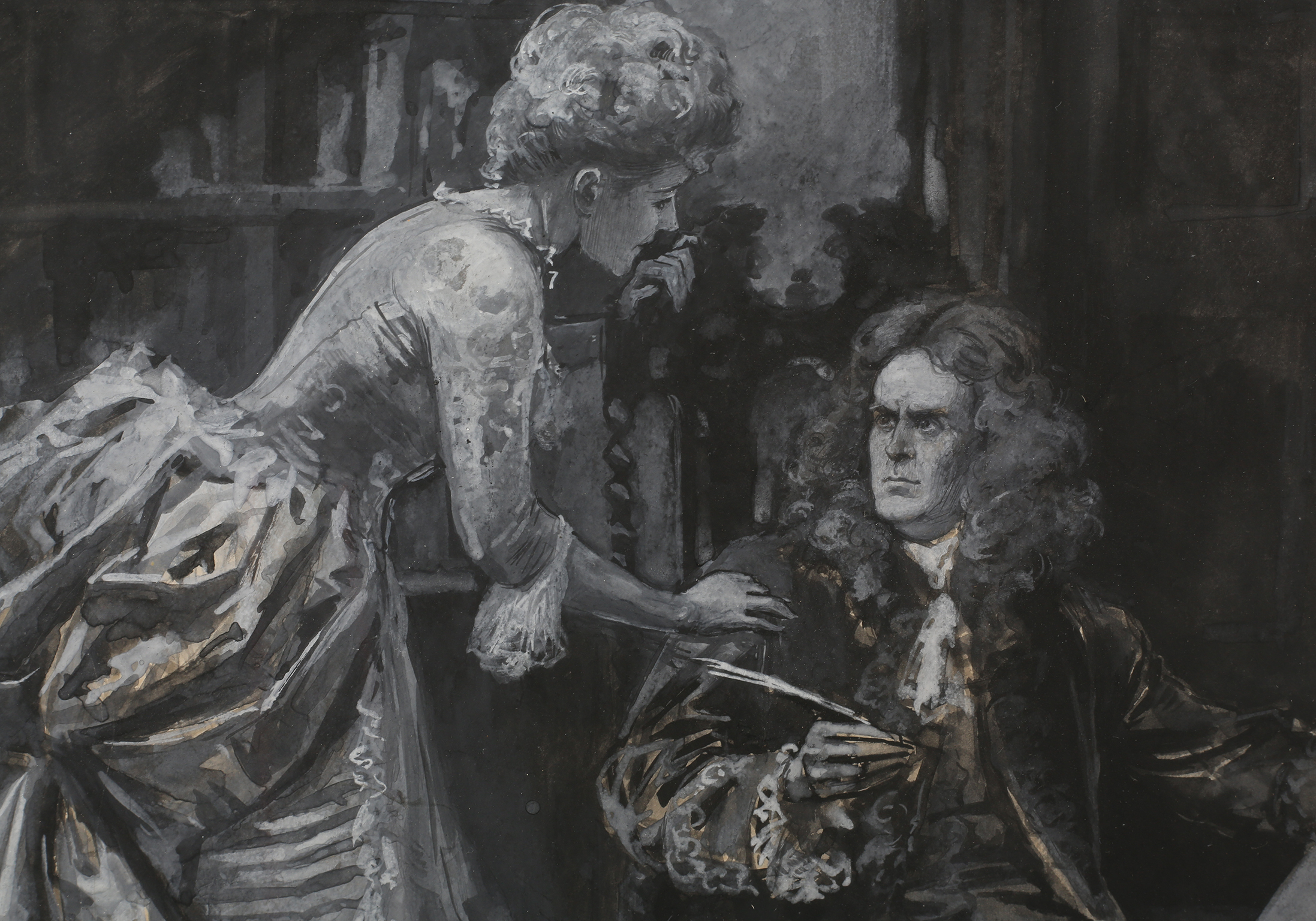 J.BERNARD PARTRIDGE (1861-1945), 'Ravenswood': Ellen Terry as 'Lucy Ashton' with Alfred Bishop as ' - Image 2 of 3