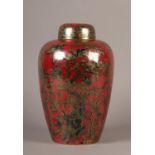 A WEDGWOOD FAIRYLAND LUSTRE VASE AND COVER, FIRBLOGS V by Daisy Makeig-Jones (1881-1945) pattern no.