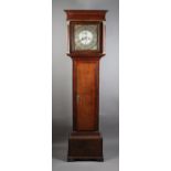 A LATE 18TH CENTURY OAK LONGCASE CLOCK by Gabriel Smith of Chester, the square 30cm brass face