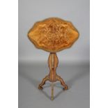 A LATE 19TH CENTURY FRENCH KINGWOOD AND GILT METAL MOUNTED PEDESTAL TABLE, the oval serpentine