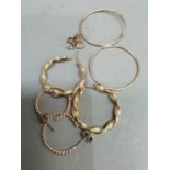 A collection of 9ct gold hoop and stud earrings, total approximate weight 6g