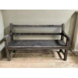 A teak garden bench, 152cm