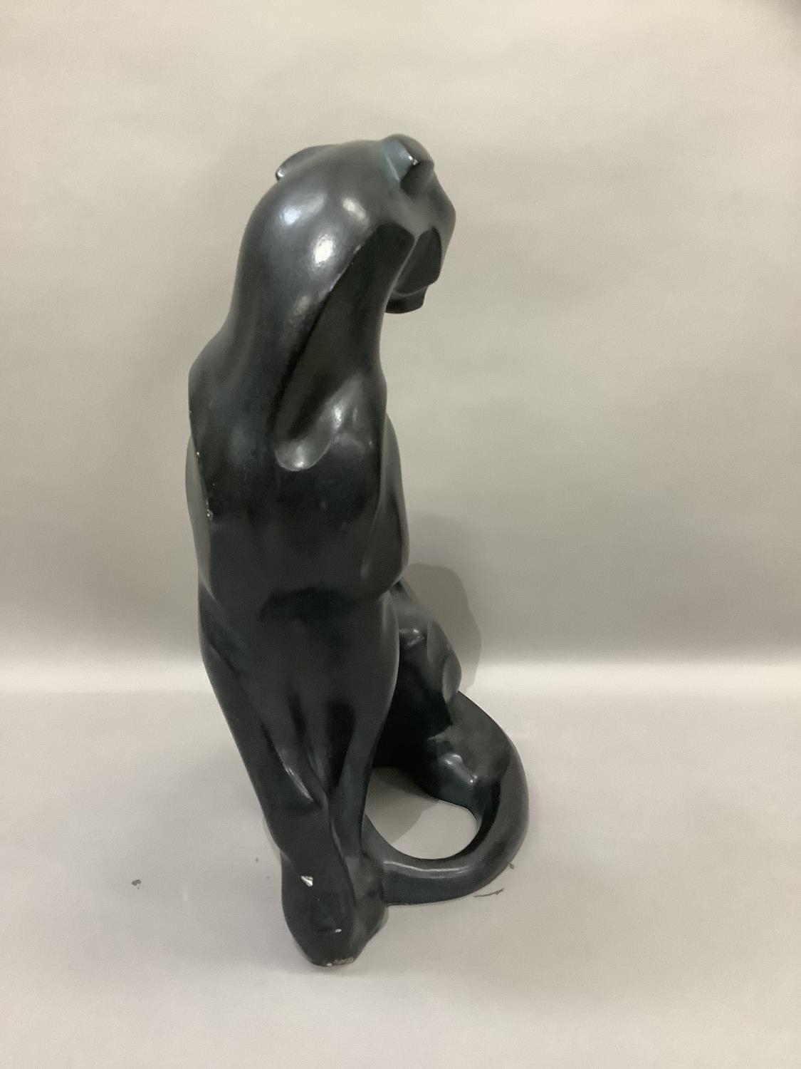 A model of a black panther in Art Deco style, impressed with the name A Danel Austin Prod Inc - Image 3 of 5