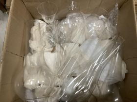 A quantity of oil lamp chimneys