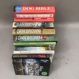 Books including Dan Brown The Origin, The Lost Symbol, Inferno second edition The Dog Bible, Richard