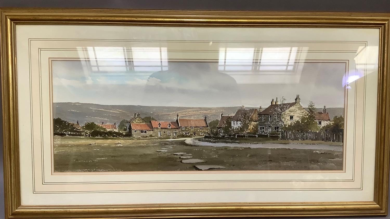 J Beddows, Goathland, watercolour, signed to lower right, 23cm x 61cm - Image 2 of 3