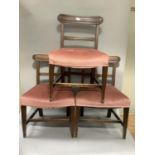 A set of three 19th century mahogany dining chairs and one other
