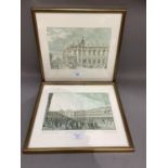 Four colour prints after Canaletto from works held in the Royal Library at Windsor Castle, Rome