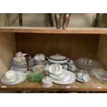 Mixed teaware, egg coddlers, glass ware etc