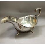 A silver sauceboat, Birmingham 1933, approximately 12cm high, approximate weight 9oz
