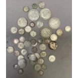 Approximately 160gm of mixed silver coins, mostly pre 1947