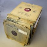 A number of 78rpm 12” recordings including the work of Tchaikovsky and Strauss performed by The