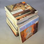 A large selection of 33rpm vinyl albums including the music of Prokofiev, Brahms and Tchaikovsky,