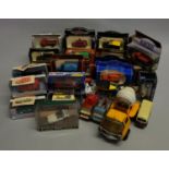 A number of Dinky die cast models including Jaguar E Type and Mini Cooper S, along with a quantity