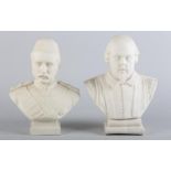 A 19th century bust of General Gordon, 19cm high together with a bust of William Shakespeare by WM