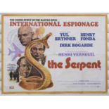 The Serpent, starring Yul Brynner, Henry Fonda and Dirk Bogarde, 1973, original 30" x 40" quad