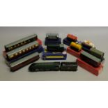 An interesting collection of Hornby Dublo locomotives and rolling stock, including the 4-6-2 A4