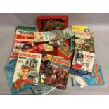 A quantity of children's annual and books, c. 1960s/70s together with game boards, Lotto and a