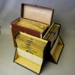 Four boxed early light orchestral 78rpm 10” recordings with music by Liszt and Handel, along with