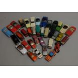 Collection of care worn Matchbox and Corgi die cast models including James Bond’s Lotus Esprit and