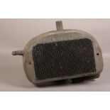 A Randle Radiator Company pre-war, brass car radiator with honeycomb core