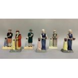Six Figures 'The Pottery Ladies' including Susie Cooper, Clarice Cliff and Charlotte Reid by Manor