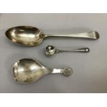 A George V silver caddy spoon for The United Wards of London Lodge No. 2987 together with a late