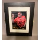 Bobby George, signed photograph with C.O.A from Mustav Autograph Collectibles, 44cm x 37cm